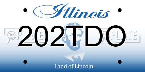 202TDO Illinois License Plate