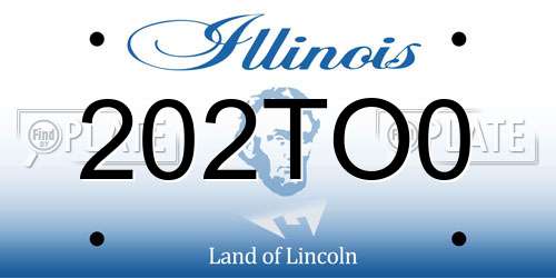 202TO0 Illinois License Plate