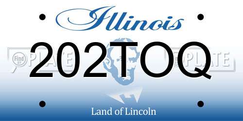 202TOQ Illinois License Plate