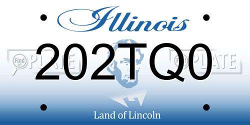 202TQ0 Illinois License Plate