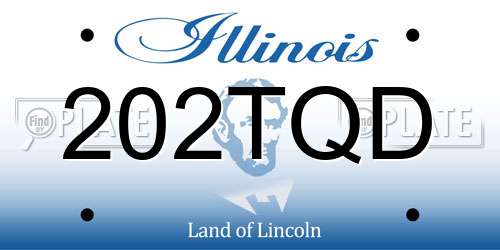 202TQD Illinois License Plate