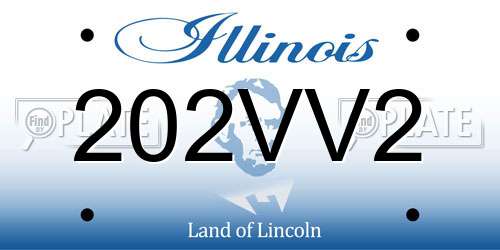 202VV2 Illinois License Plate