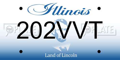 202VVT Illinois License Plate