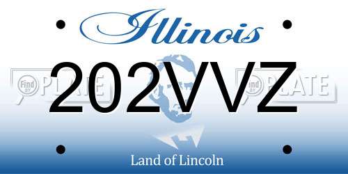 202VVZ Illinois License Plate
