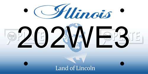 202WE3 Illinois License Plate