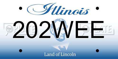 202WEE Illinois License Plate
