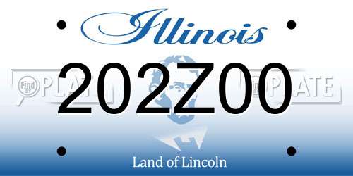 202Z00 Illinois License Plate