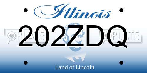 202ZDQ Illinois License Plate
