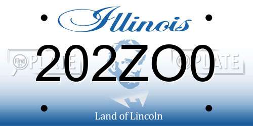 202ZO0 Illinois License Plate