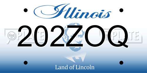 202ZOQ Illinois License Plate