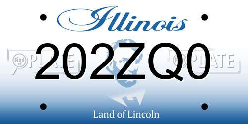 202ZQ0 Illinois License Plate
