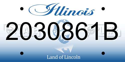 2030861B Illinois License Plate