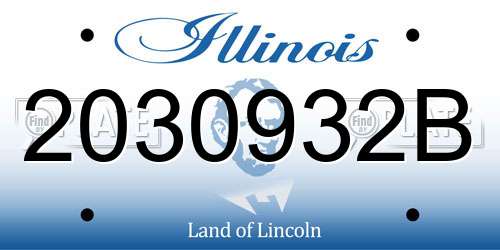 2030932B Illinois License Plate