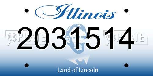 2031514 Illinois License Plate