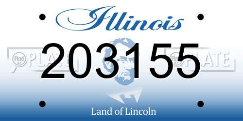 203155 Illinois License Plate