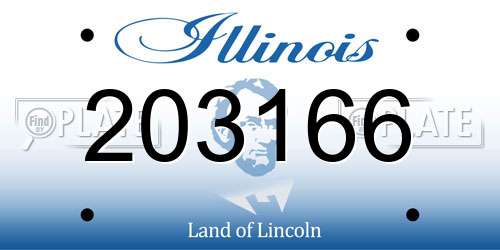 203166 Illinois License Plate