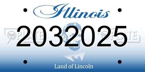 2032025 Illinois License Plate
