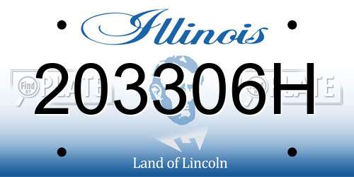 203306H Illinois License Plate