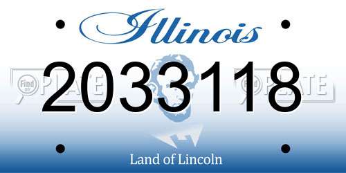 2033118 Illinois License Plate