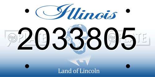 2033805 Illinois License Plate