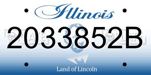 2033852B Illinois License Plate
