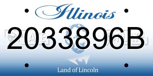 2033896B Illinois License Plate