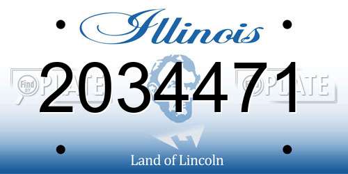 2034471 Illinois License Plate