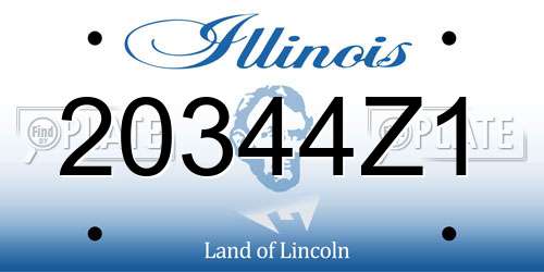 20344Z1 Illinois License Plate