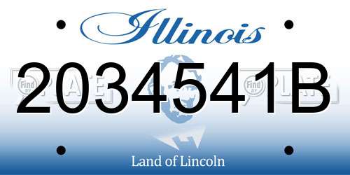 2034541B Illinois License Plate