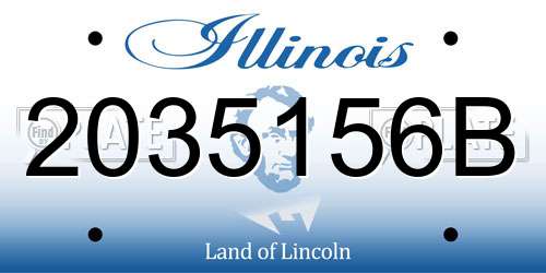 2035156B Illinois License Plate