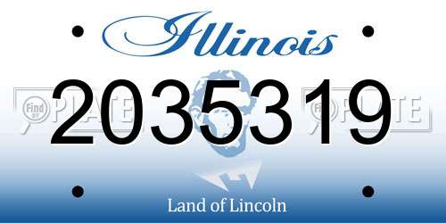2035319 Illinois License Plate