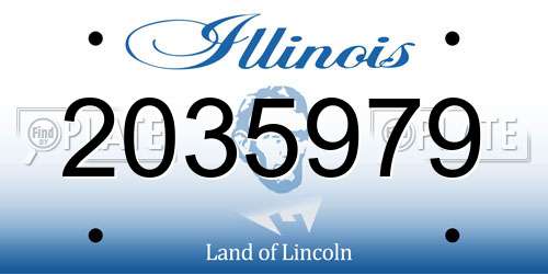 2035979 Illinois License Plate
