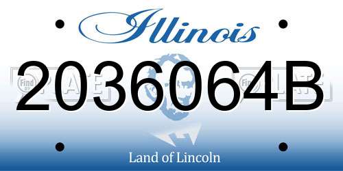 2036064B Illinois License Plate