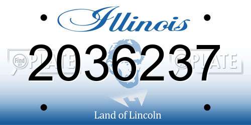 2036237 Illinois License Plate
