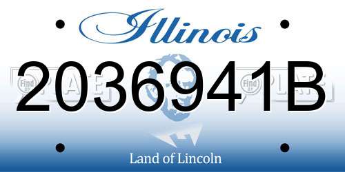 2036941B Illinois License Plate