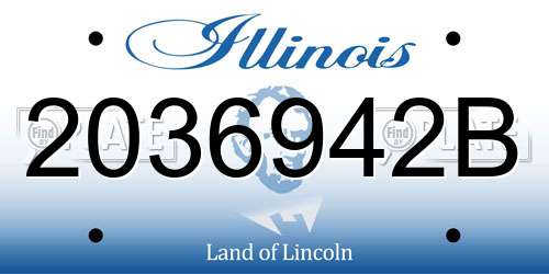2036942B Illinois License Plate