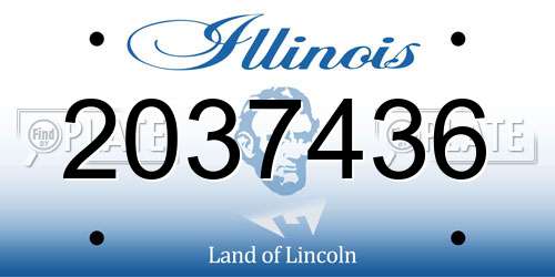 2037436 Illinois License Plate