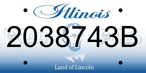 2038743B Illinois License Plate
