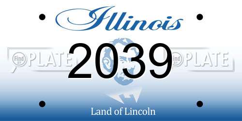2039 Illinois License Plate