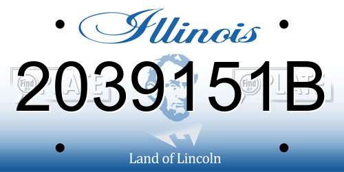 2039151B Illinois License Plate