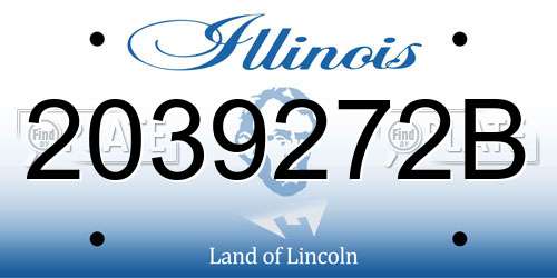 2039272B Illinois License Plate