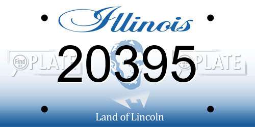 20395 Illinois License Plate