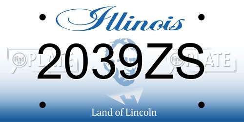 2039ZS Illinois License Plate