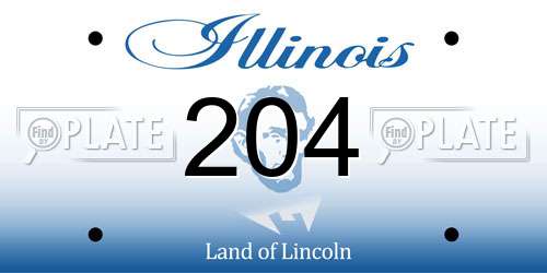 204 Illinois License Plate