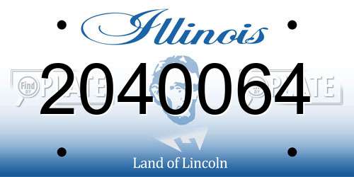2040064 Illinois License Plate