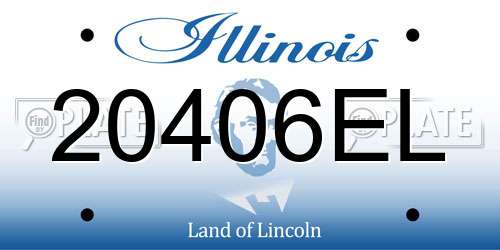 20406EL Illinois License Plate