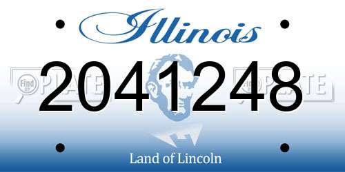 2041248 Illinois License Plate