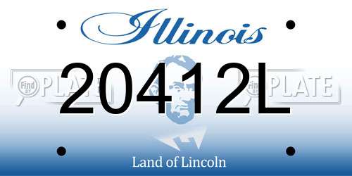 20412L Illinois License Plate
