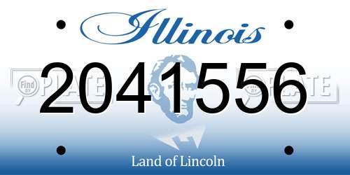 2041556 Illinois License Plate