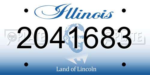 2041683 Illinois License Plate